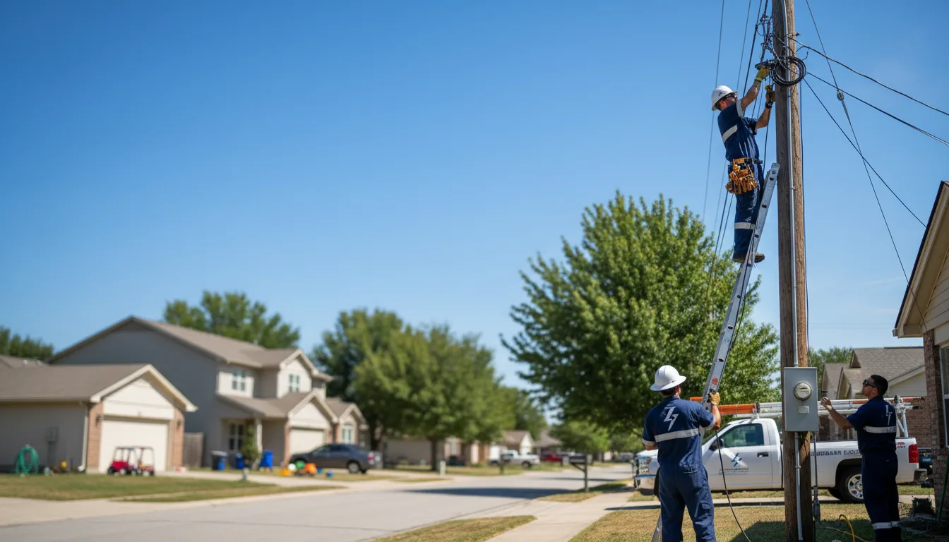 Residential electrician providing installation services in Ashmore, IL